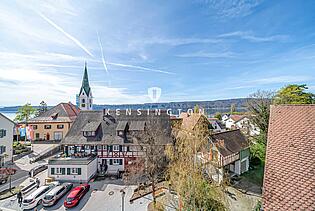 Maisonette-Wohnung: Blick aus dem Wohnzimmer